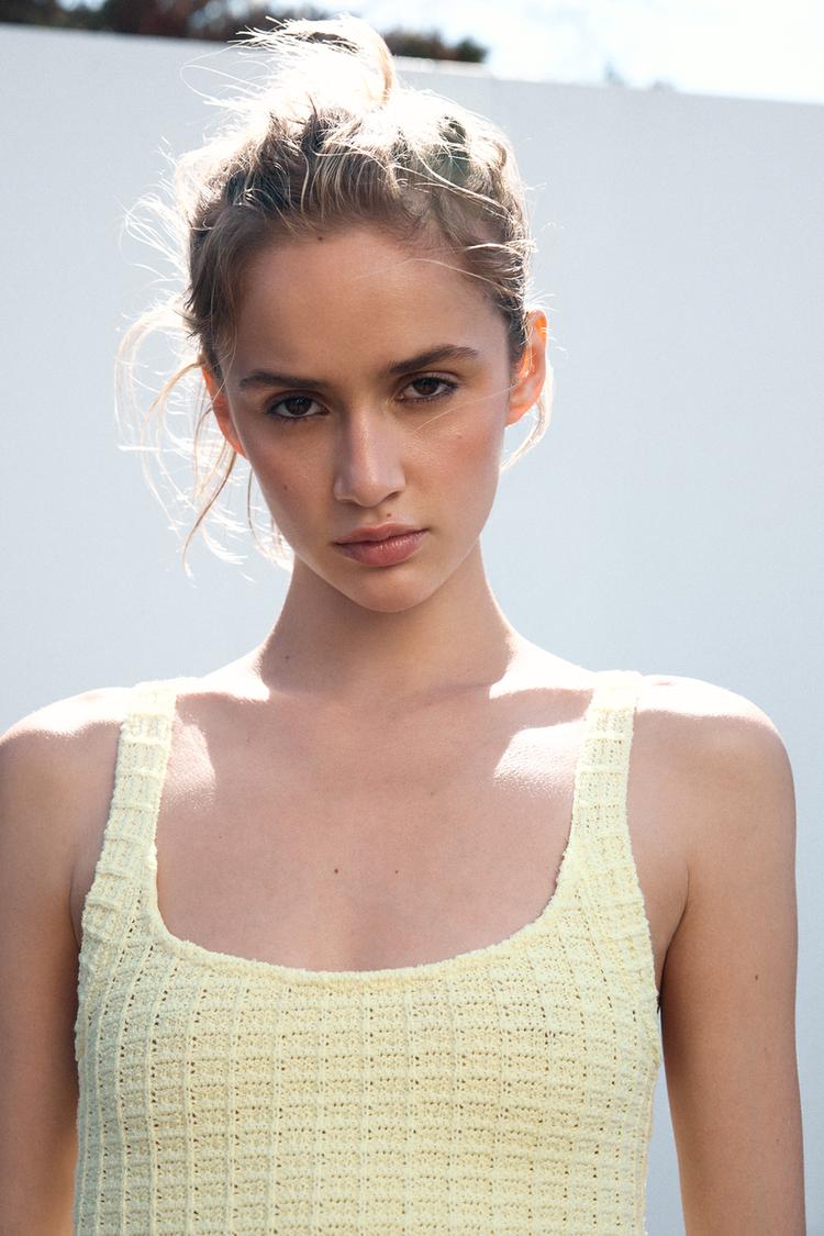 Yellow Halter Neck Stretch Dress