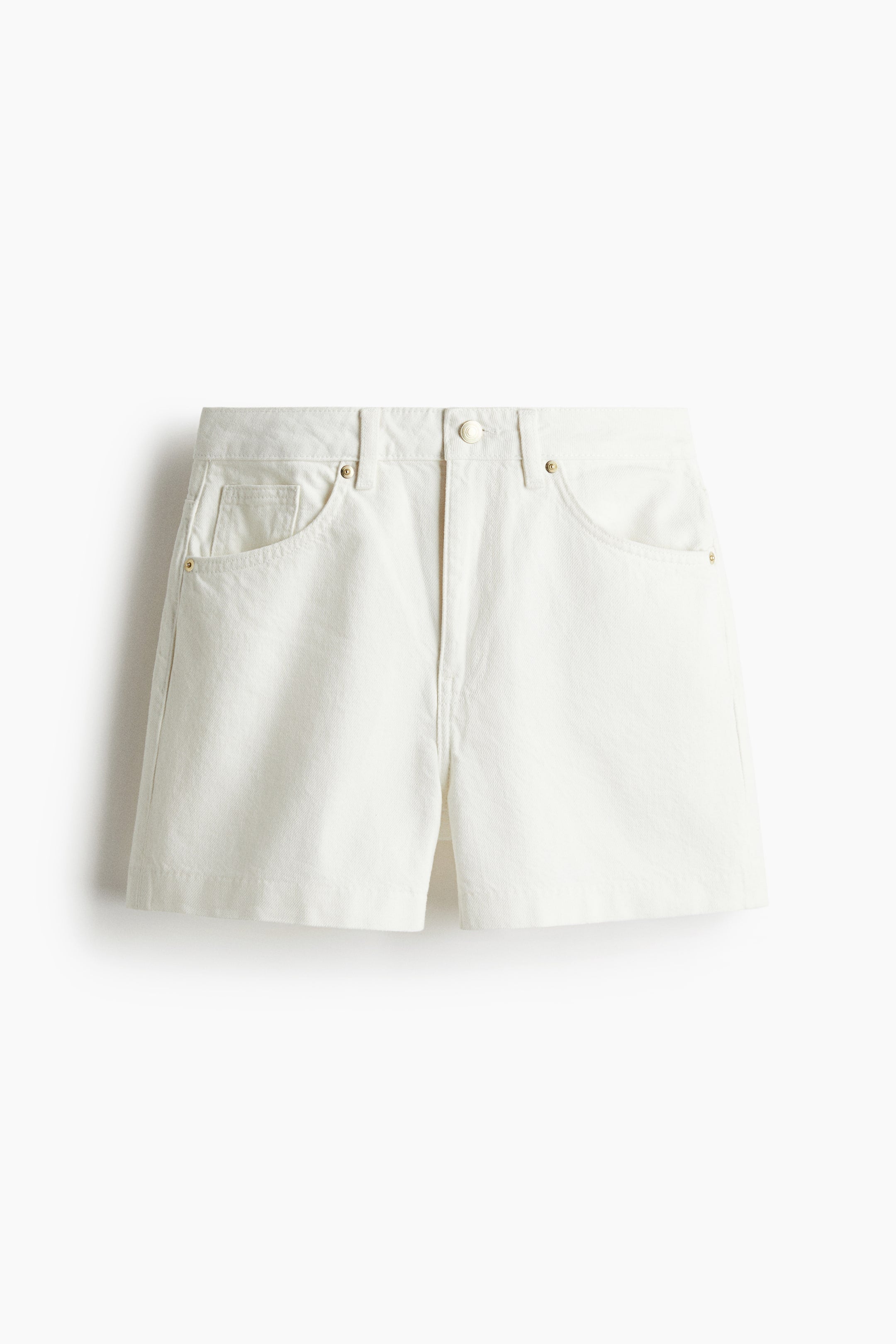 Ultra High Denim Shorts In White