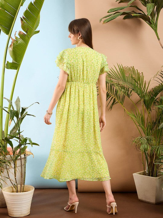 Adalynn Floral A Line Midi Dress