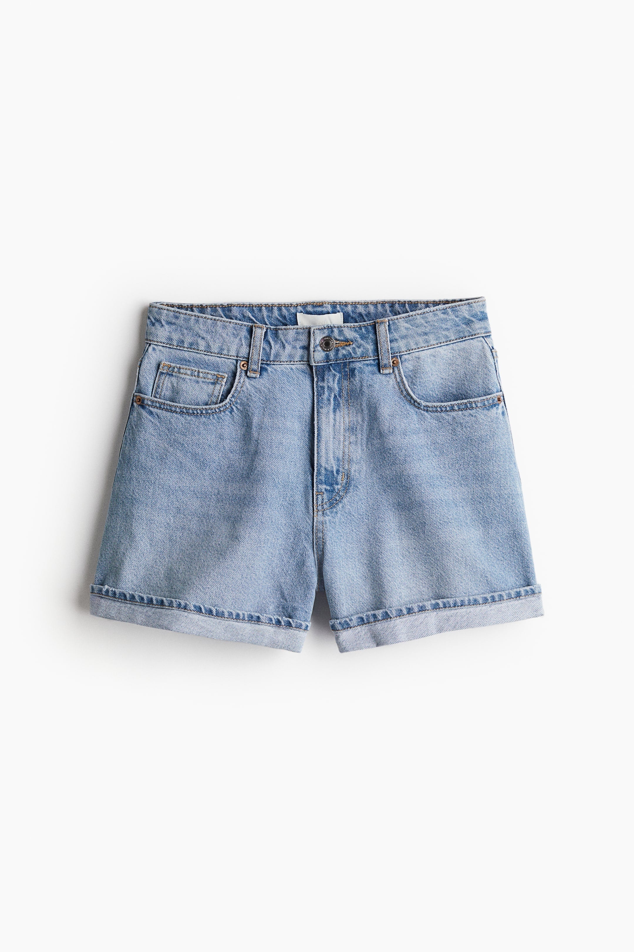 High-Waisted Denim Shorts