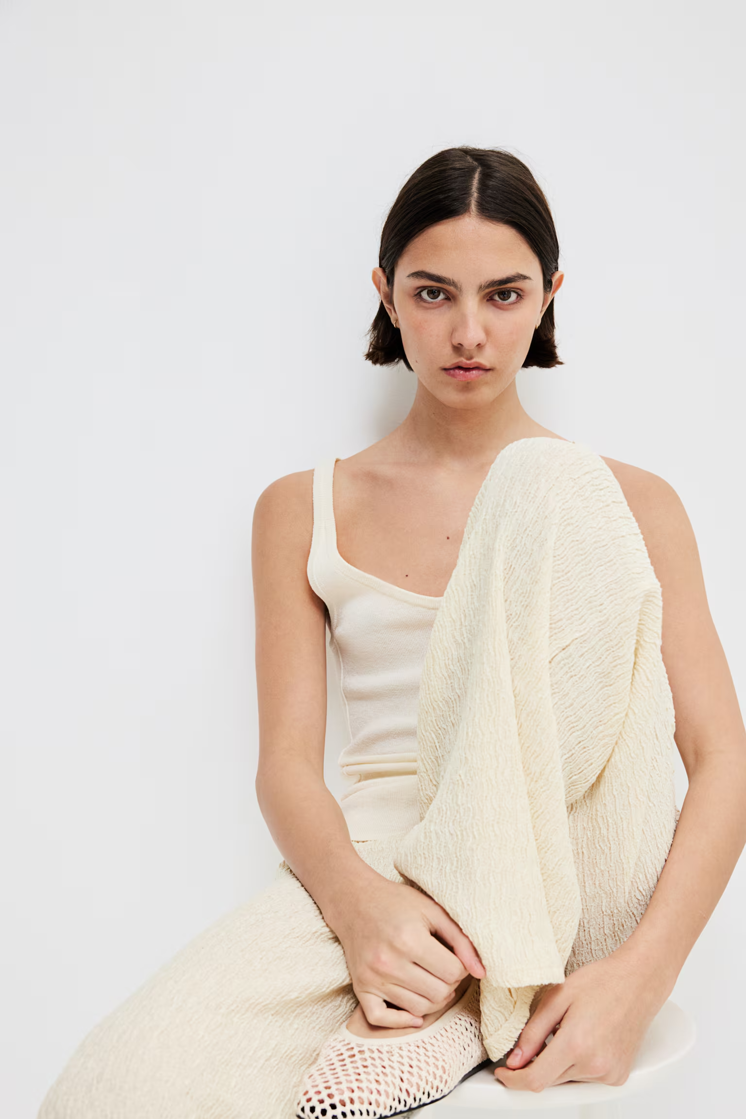 Anna Apricot Jersey Trousers